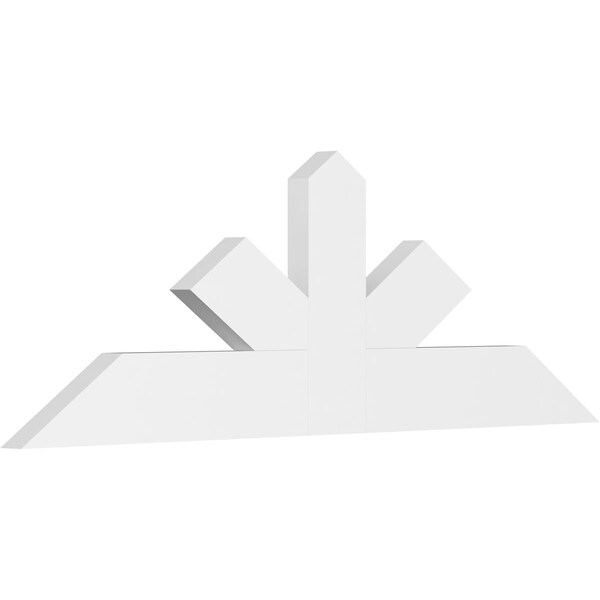Ekena Millwork Saratoga Architectural Grade PVC Gable Bracket, 60"W x 20"H x 2"D x 6"F, 8/12 Pitch GBP060X20X0206SAR00 - main